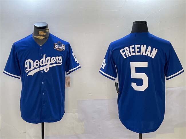 Custom #5 Blue 2024 LAD Baseball Shirt Top