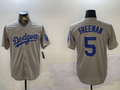 Custom #5 Grey LAD Baseball Shirt Top