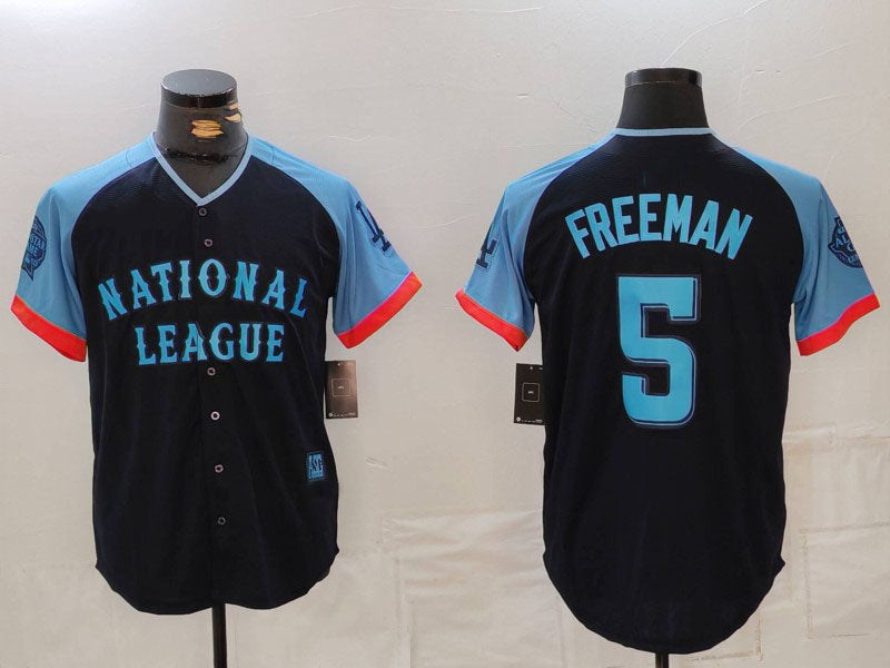 Custom #5 Navy 2024 All Star LAD Baseball Shirt Top