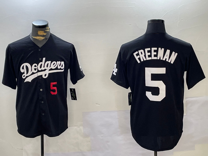Custom #5 Black LAD Baseball Shirt Top