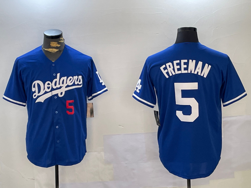Custom #5 Blue LAD Baseball Shirt Top
