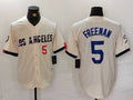 Custom #5 Cream 2024 City Connect LAD Baseball Shirt Top