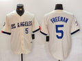 Custom #5 Cream 2024 City Connect LAD Baseball Shirt Top