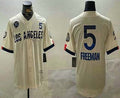 Custom #5 Cream 2024 City Connect LAD Baseball Shirt Top