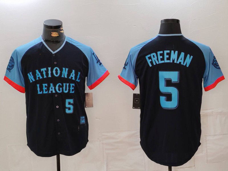 Custom #5 Navy 2024 All Star LAD Baseball Shirt Top