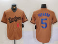 Custom #5 Olive LAD Baseball Shirt Top