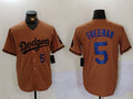 Custom #5 Olive LAD Baseball Shirt Top