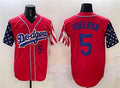 Custom #5 Red LAD Baseball Shirt Top