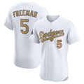 Custom #5 White 2025 LAD Baseball Shirt Top