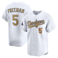 Custom #5 White 2025 LAD Baseball Shirt Top