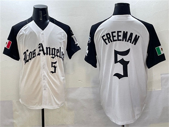 Custom #5 Black 2025 LAD Baseball Shirt Top