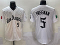 Custom #5 White 2025 LAD Baseball Shirt Top