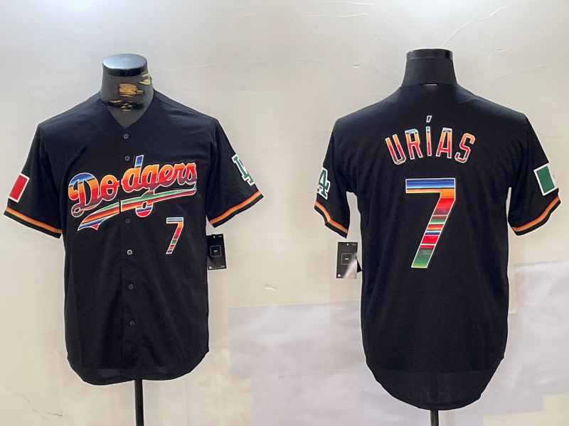 Custom #7 Black LAD Baseball Shirt Top