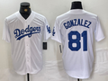 Custom #81 White LAD Baseball Shirt Top