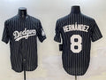 Custom #8 Black LAD Baseball Shirt Top