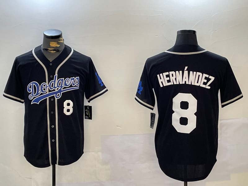 Custom #8 Black LAD Baseball Shirt Top