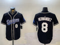 Custom #8 Black LAD Baseball Shirt Top