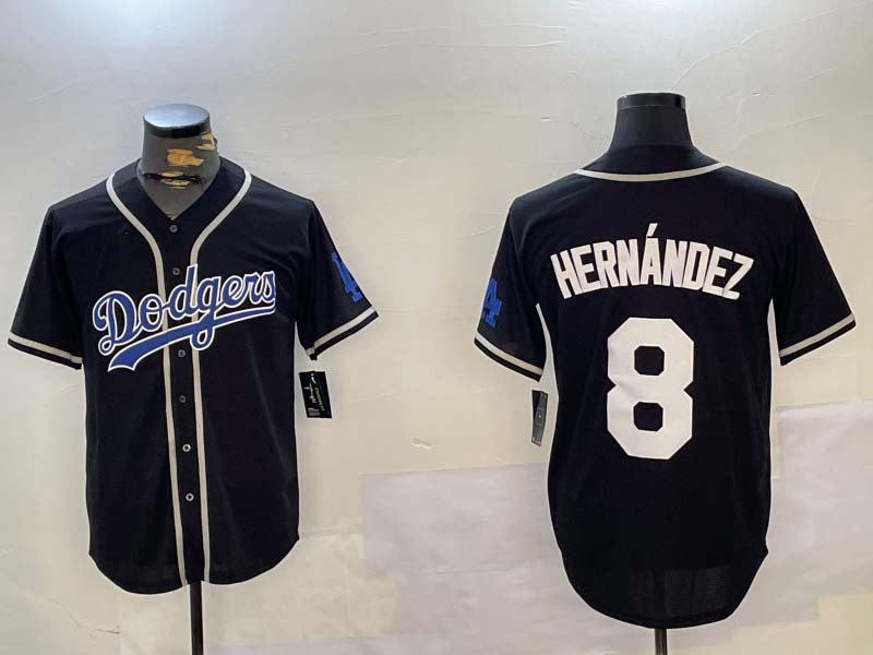Custom #8 Black LAD Baseball Shirt Top