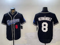 Custom #8 Black LAD Baseball Shirt Top