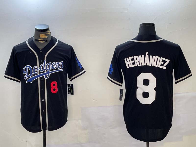 Custom #8 Black LAD Baseball Shirt Top