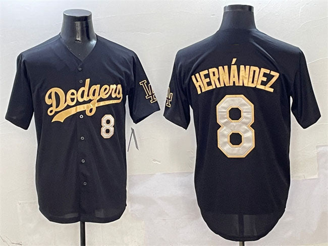 Custom #8 Black LAD Baseball Shirt Top