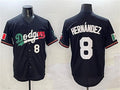 Custom #8 Black LAD Baseball Shirt Top