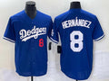 Custom #8 Blue LAD Baseball Shirt Top