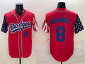 Custom #8 Red LAD Baseball Shirt Top