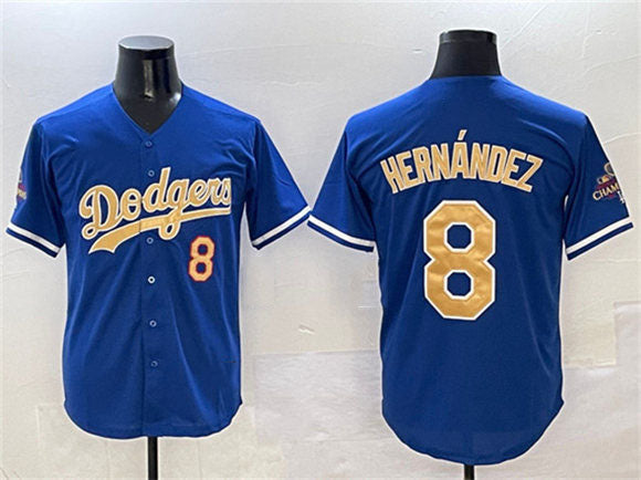 Custom #8 Gold 2025 LAD Baseball Shirt Top