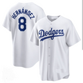 Custom #8 White LAD Baseball Shirt Top