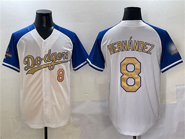 Custom #8 White 2024 World Series Champions LAD Baseball Shirt Top