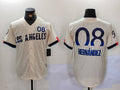 Custom #8 Cream 2024 City Connect LAD Baseball Shirt Top