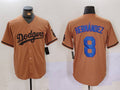 Custom #8 Olive LAD Baseball Shirt Top