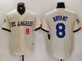 Custom #8 Cream 2024 City Connect LAD Baseball Shirt Top
