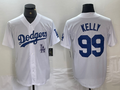 Custom #99 White LAD Baseball Shirt Top