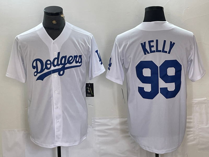 Custom #99 White LAD Baseball Shirt Top