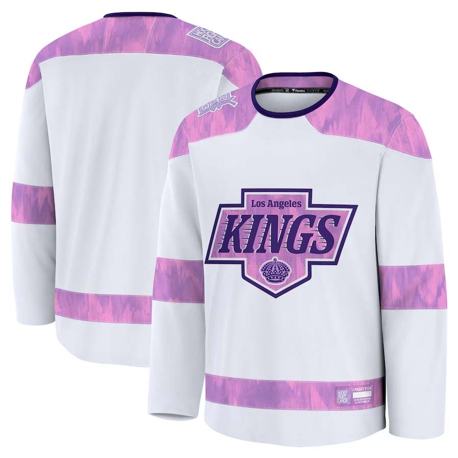 Custom White 2024 LAK Hockey Shirt Top