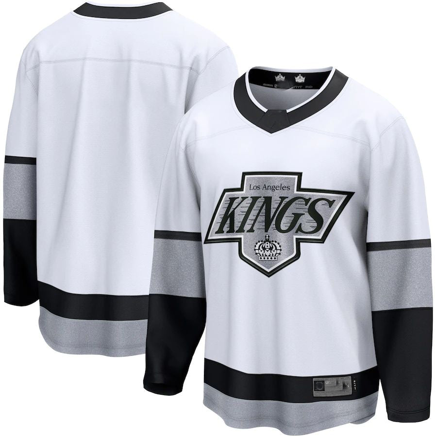 Custom White LAK Hockey Shirt Top
