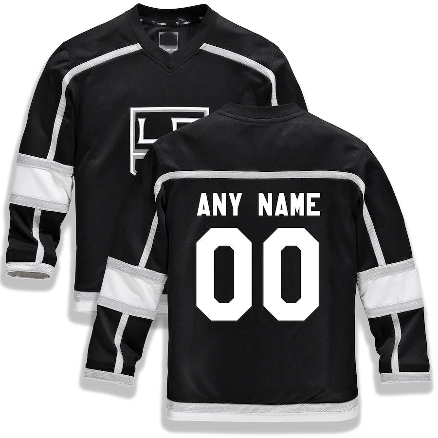 Custom Black LAK Hockey Shirt Top
