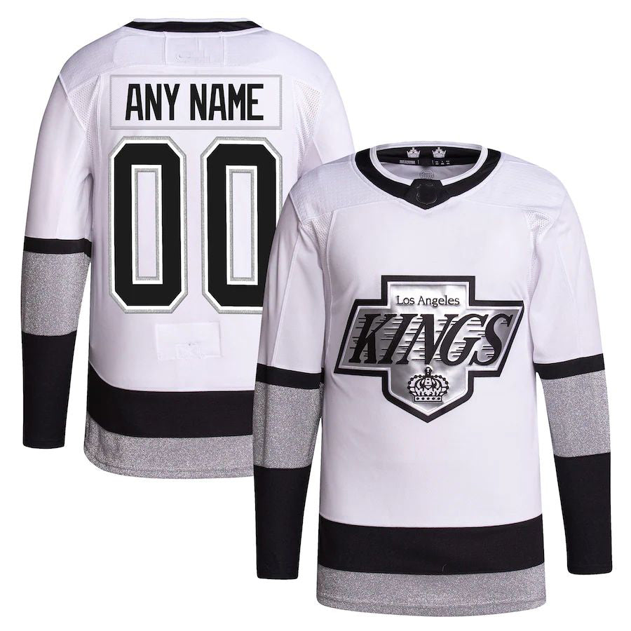 Custom #22 White 2021 LAK Hockey Shirt Top