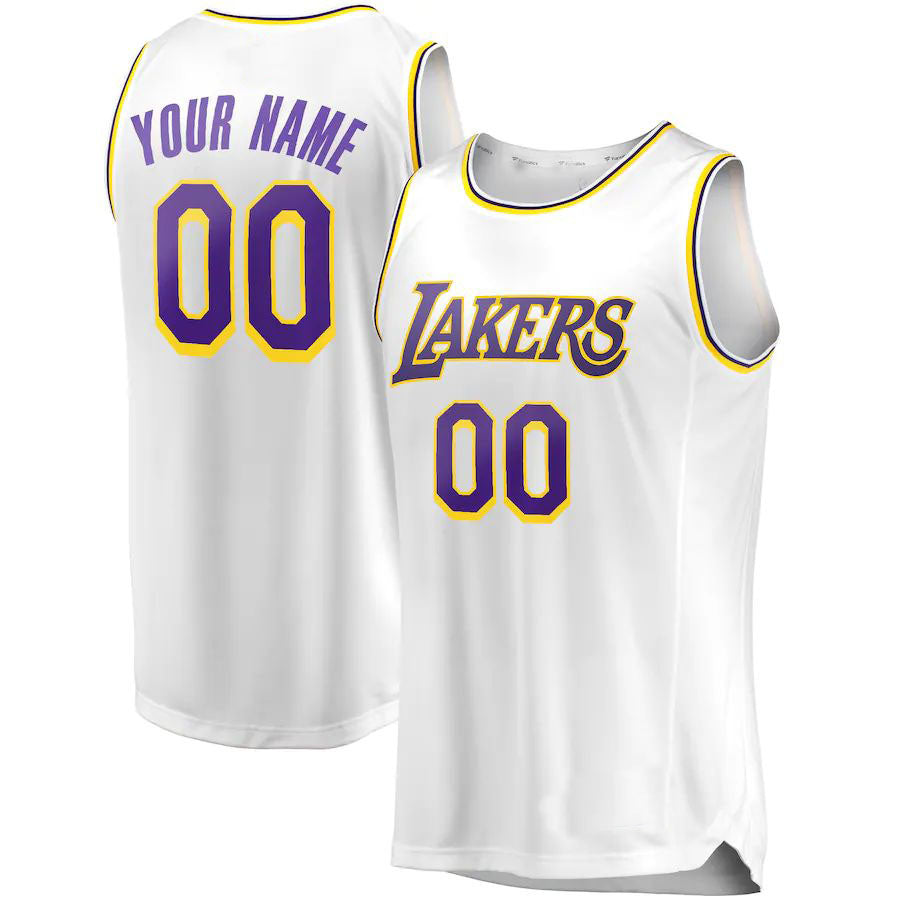 Custom #19 White 2018 LAL Basketball Shirt Top