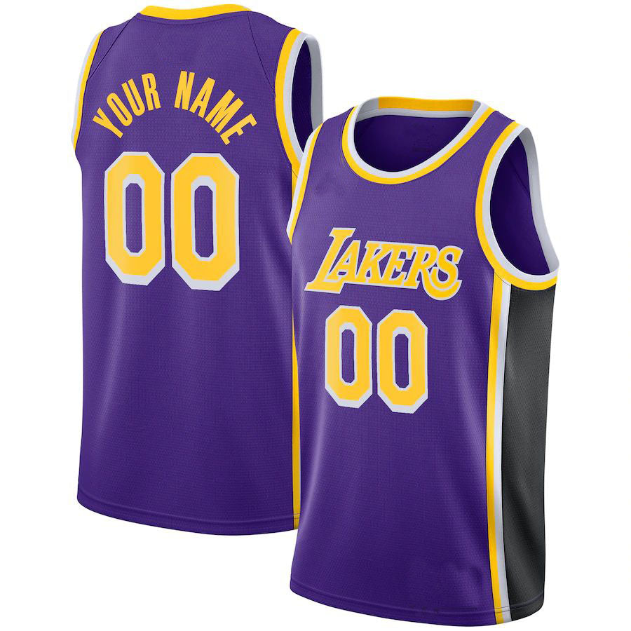 Custom Purple LAL Basketball Shirt Top
