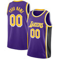 Custom Purple LAL Basketball Shirt Top