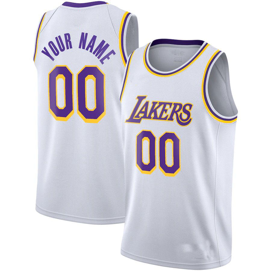 Custom #21 White 2020 LAL Basketball Shirt Top