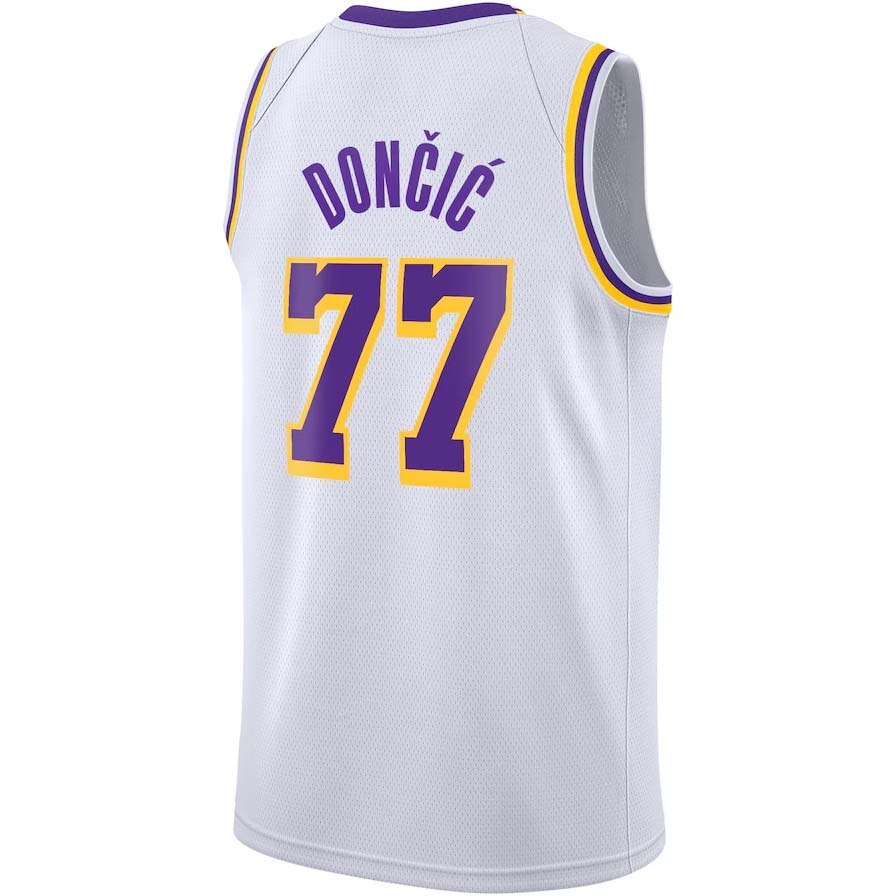Custom #77 White LAL Basketball Shirt Top