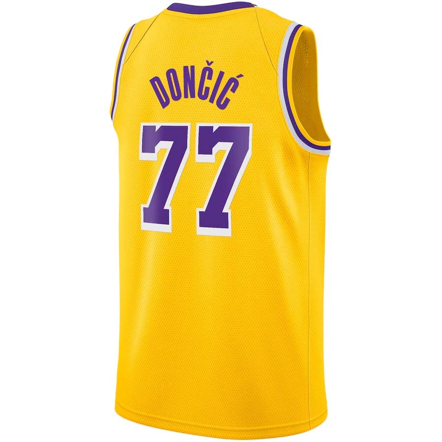 Custom #77 Gold LAL Basketball Shirt Top