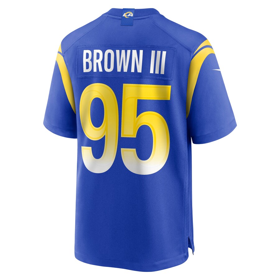 Custom #95 Brown LAR Football Shirt Top