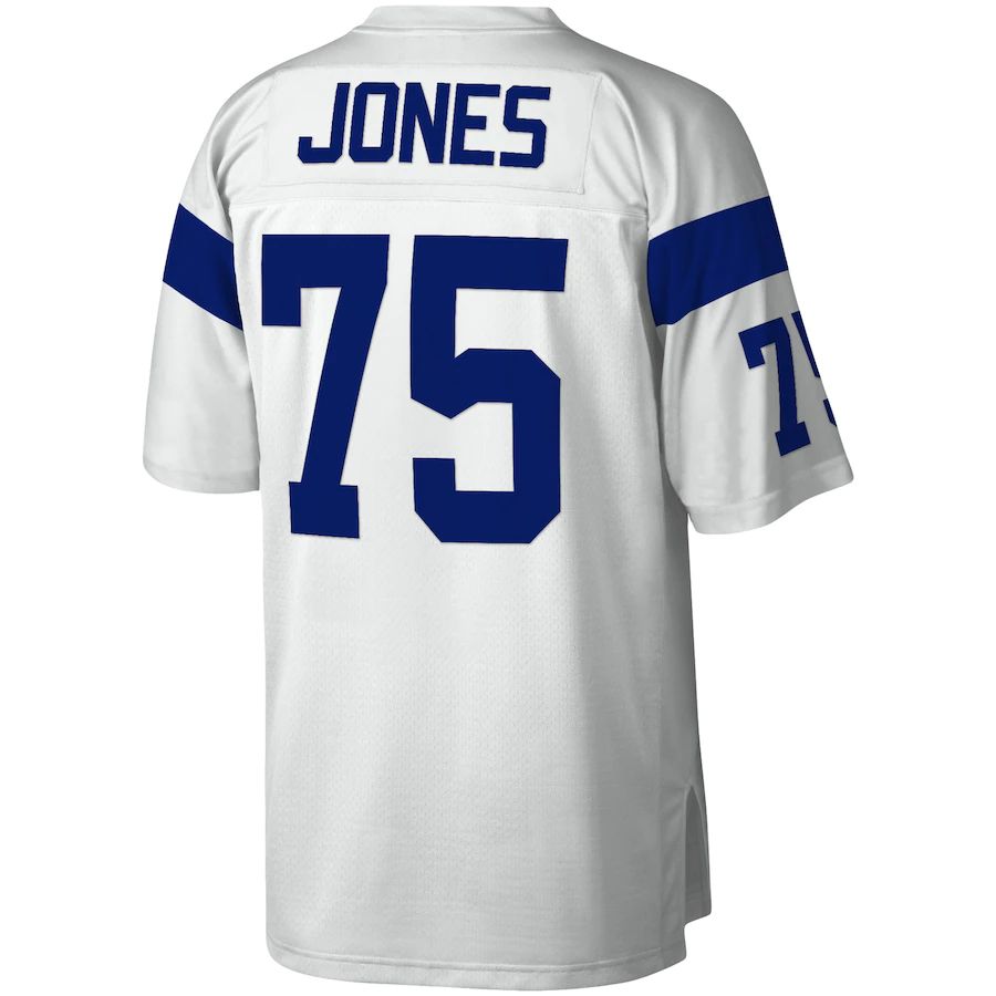 Custom #75 White 1969 LAR Football Shirt Top