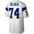 Custom #74 White 1969 LAR Football Shirt Top