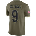Custom #9 Olive 2022 LAR Football Shirt Top